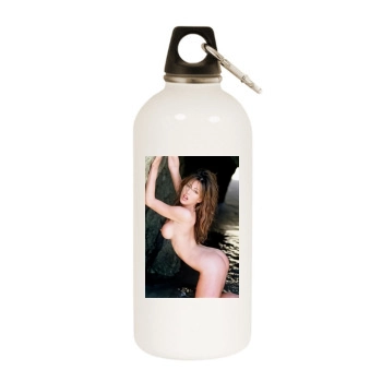 Krista Allen White Water Bottle With Carabiner