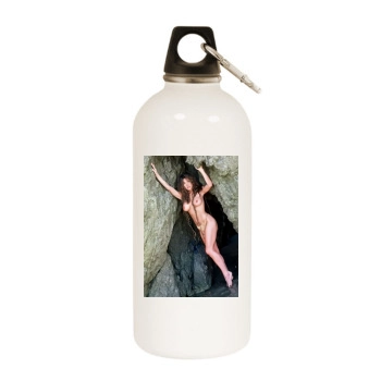 Krista Allen White Water Bottle With Carabiner