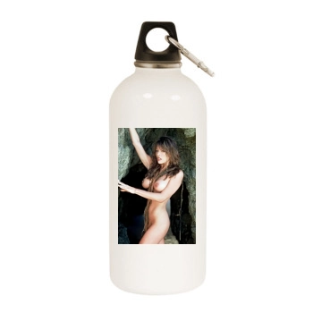 Krista Allen White Water Bottle With Carabiner