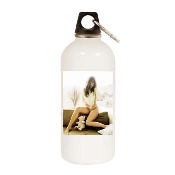 Krista Allen White Water Bottle With Carabiner