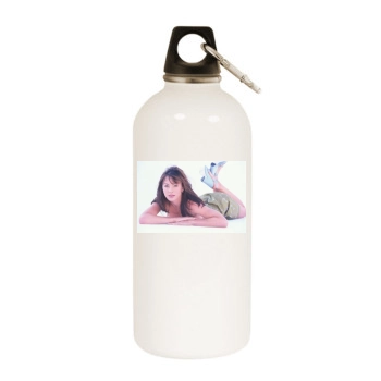 Krista Allen White Water Bottle With Carabiner