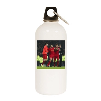 Liverpool White Water Bottle With Carabiner