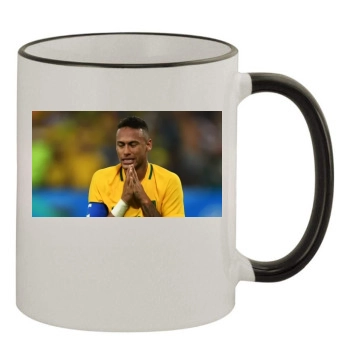 Neymar 11oz Colored Rim & Handle Mug