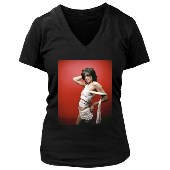 Asia Argento Women's Deep V-Neck TShirt