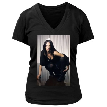 Asia Argento Women's Deep V-Neck TShirt