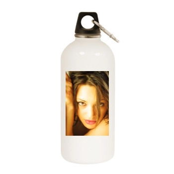 Asia Argento White Water Bottle With Carabiner