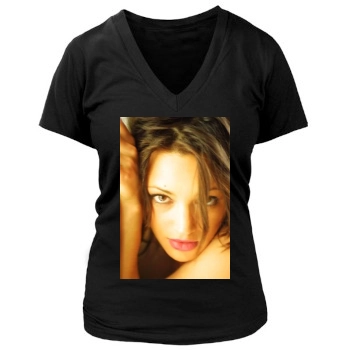 Asia Argento Women's Deep V-Neck TShirt