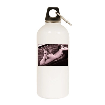 Asia Argento White Water Bottle With Carabiner