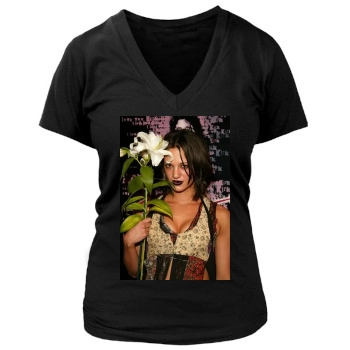 Asia Argento Women's Deep V-Neck TShirt