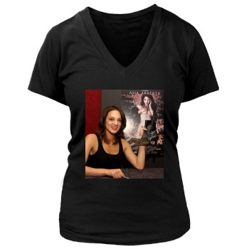 Asia Argento Women's Deep V-Neck TShirt