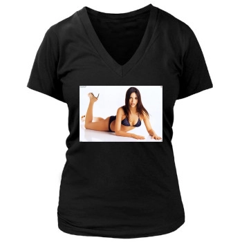 Asia Argento Women's Deep V-Neck TShirt