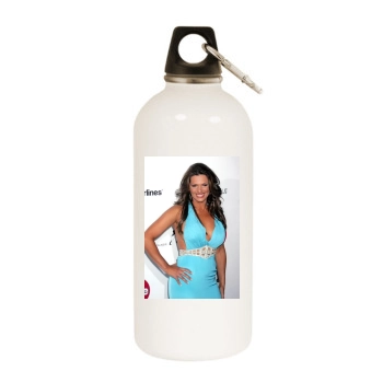 Barbara Bermudo White Water Bottle With Carabiner