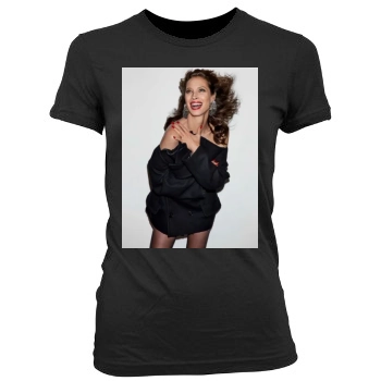 Christy Turlington Women's Junior Cut Crewneck T-Shirt