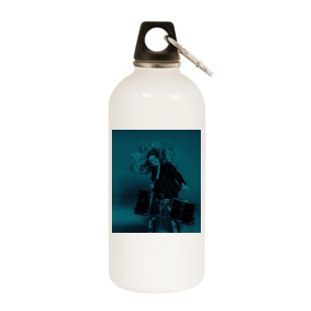 Ellie Goulding White Water Bottle With Carabiner