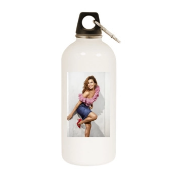 Eva Mendes White Water Bottle With Carabiner