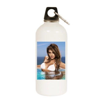 Jessica Alba White Water Bottle With Carabiner