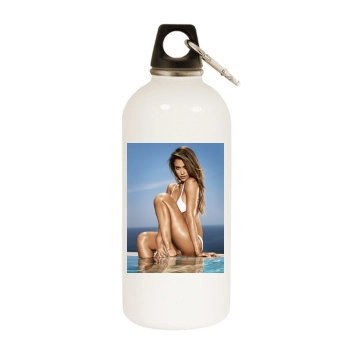 Jessica Alba White Water Bottle With Carabiner