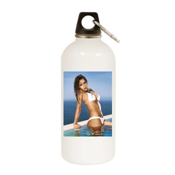 Jessica Alba White Water Bottle With Carabiner