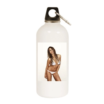 Jessica Alba White Water Bottle With Carabiner