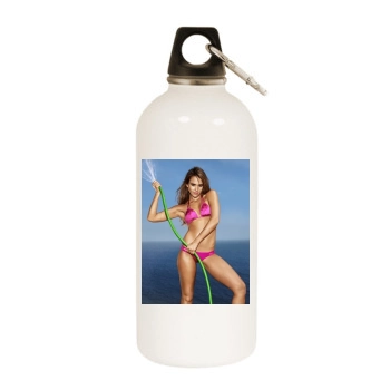 Jessica Alba White Water Bottle With Carabiner