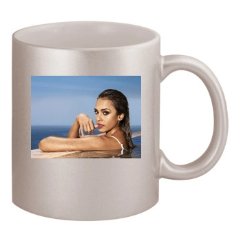 Jessica Alba 11oz Metallic Silver Mug