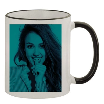 Jessica Alba 11oz Colored Rim & Handle Mug