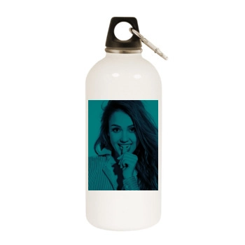 Jessica Alba White Water Bottle With Carabiner