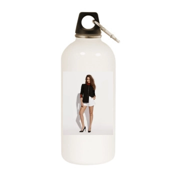 Jessica Alba White Water Bottle With Carabiner