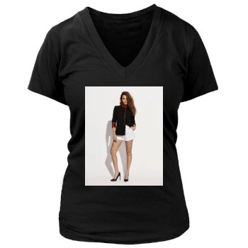 Jessica Alba Women's Deep V-Neck TShirt