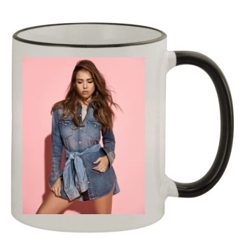 Jessica Alba 11oz Colored Rim & Handle Mug