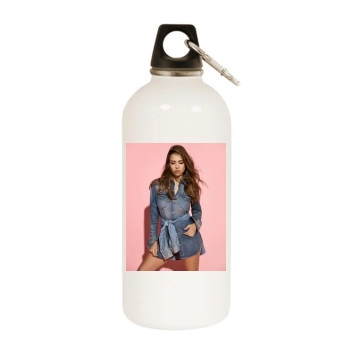 Jessica Alba White Water Bottle With Carabiner