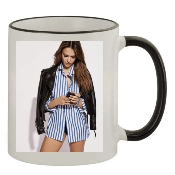 Jessica Alba 11oz Colored Rim & Handle Mug