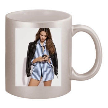 Jessica Alba 11oz Metallic Silver Mug