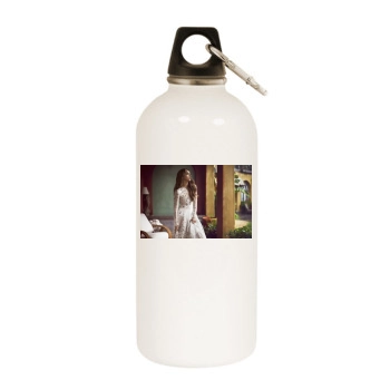 Jessica Alba White Water Bottle With Carabiner