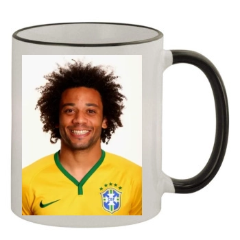 Marcelo 11oz Colored Rim & Handle Mug
