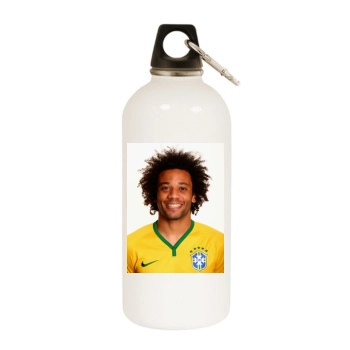 Marcelo White Water Bottle With Carabiner