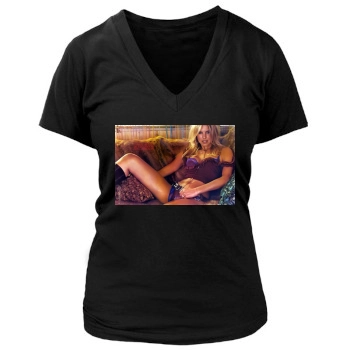 Beth Ostrosky Women's Deep V-Neck TShirt