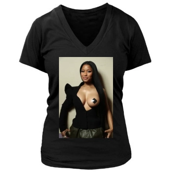 Nicki Minaj Women's Deep V-Neck TShirt