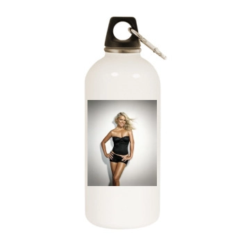 Billie Piper White Water Bottle With Carabiner