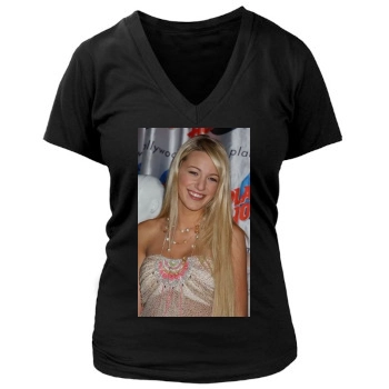 Blake Lively Women's Deep V-Neck TShirt