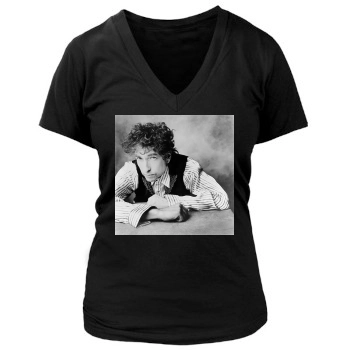 Bob Dylan Women's Deep V-Neck TShirt