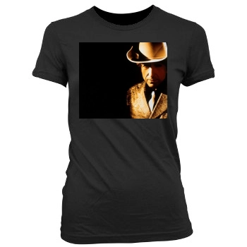 Bob Dylan Women's Junior Cut Crewneck T-Shirt