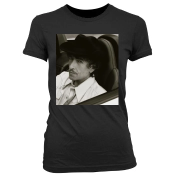 Bob Dylan Women's Junior Cut Crewneck T-Shirt