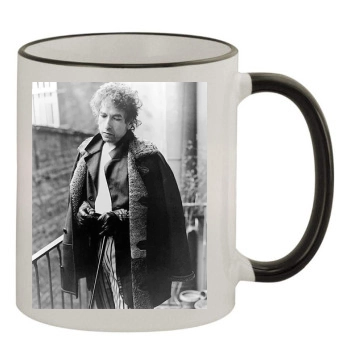 Bob Dylan 11oz Colored Rim & Handle Mug