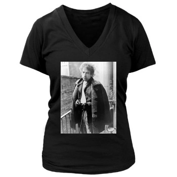 Bob Dylan Women's Deep V-Neck TShirt