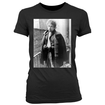 Bob Dylan Women's Junior Cut Crewneck T-Shirt