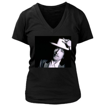 Bob Dylan Women's Deep V-Neck TShirt