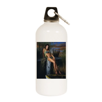 Bonnie-Jill Laflin White Water Bottle With Carabiner