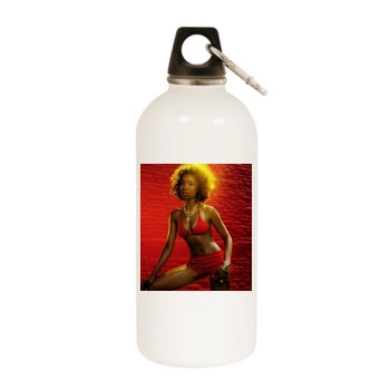 Brandy Norwood White Water Bottle With Carabiner