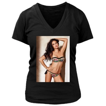 Adriana Lima Women's Deep V-Neck TShirt